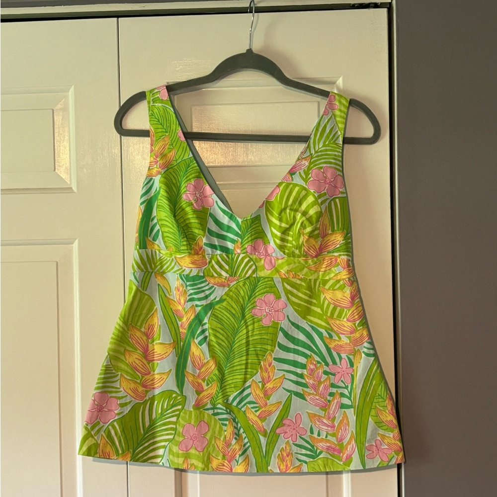Lilly Pulitzer Tropical Floral Sleeveless Top